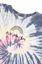 Kiss Me Bro Multicolor Tie Dye Screen Print T-Shirt 7