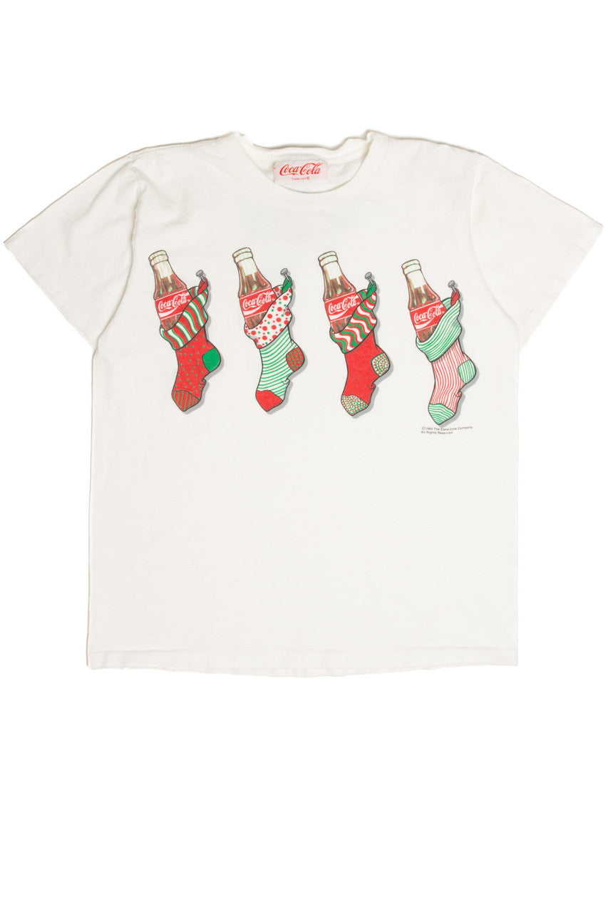 Vintage Coca-Cola Christmas Stockings T-Shirt (1994)