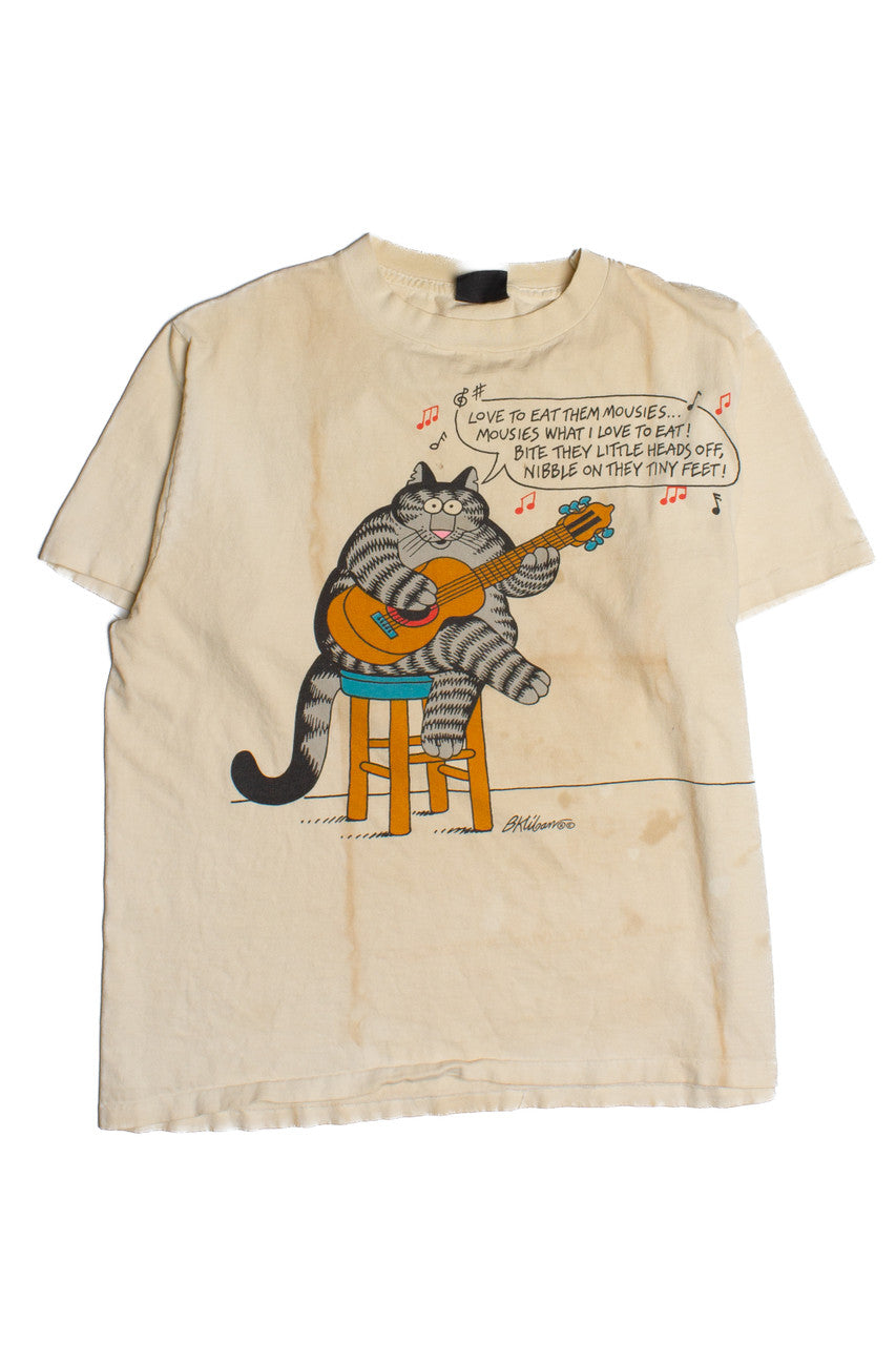 Vintage Cat Singin' T-Shirt (1990s)