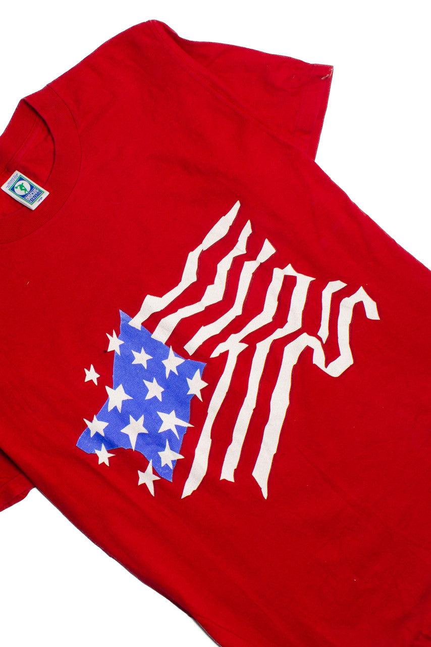 Vintage Discus Athletic American Flag T-Shirt (1990s)