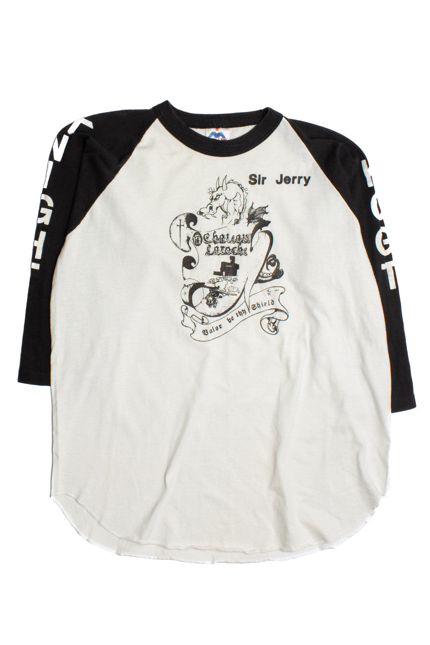 Vintage Miller Sir Jerry Dragon Baseball T-Shirt (1980s)