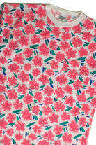 Vintage Pink Floral Pocket T-Shirt (sz. Medium)