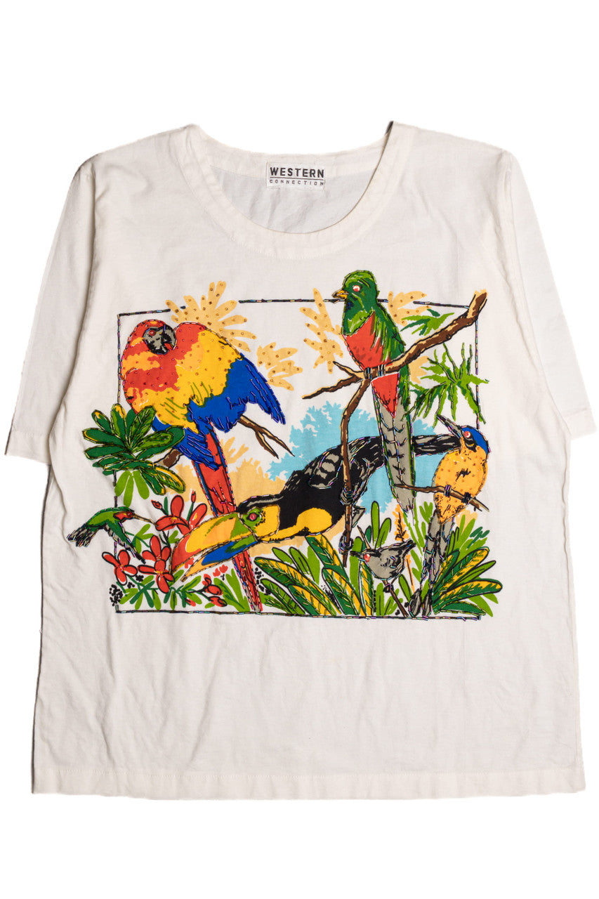 Tropical Birds Single Stitch T-Shirt 8528