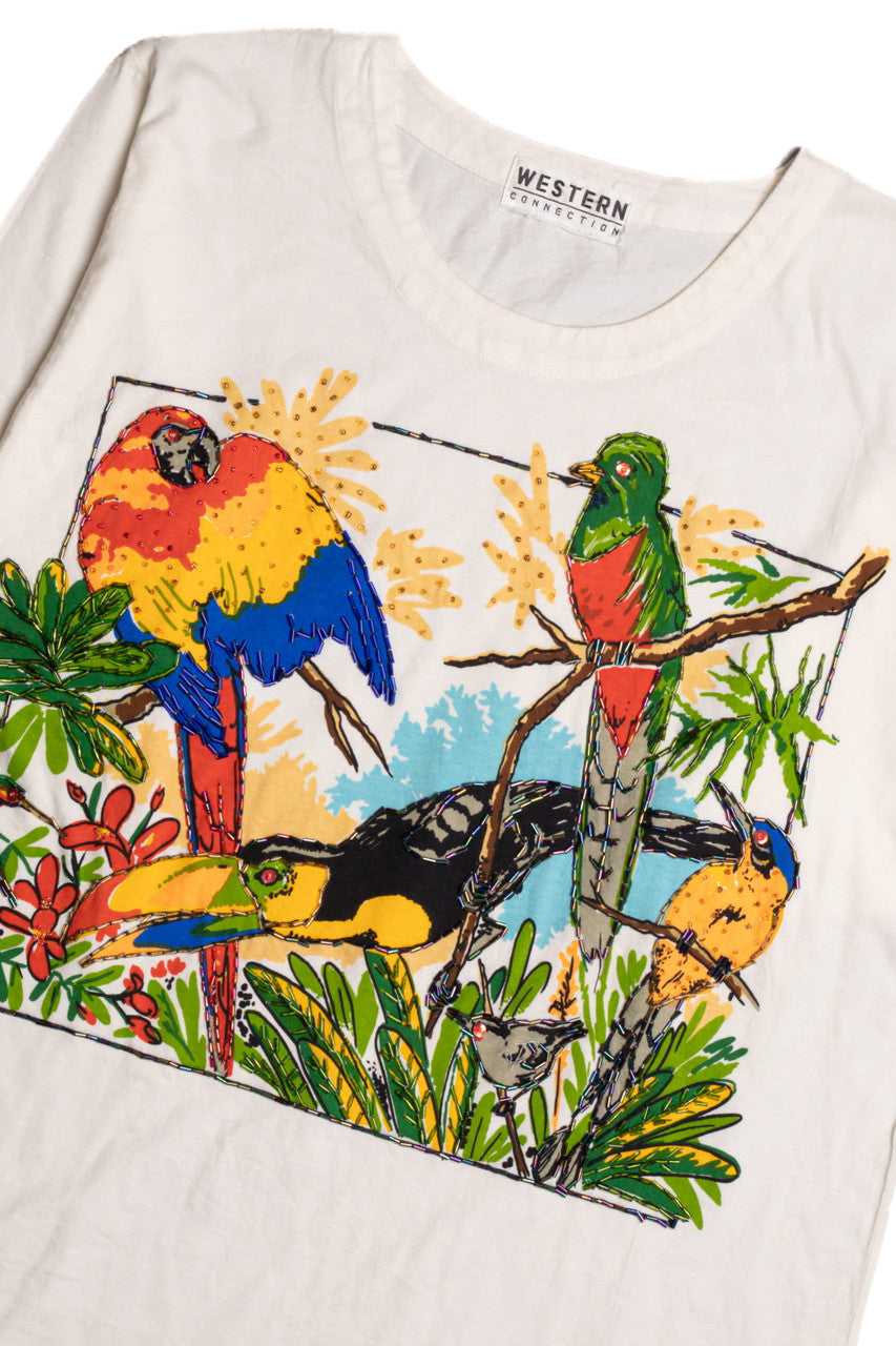Tropical Birds Single Stitch T-Shirt 8528