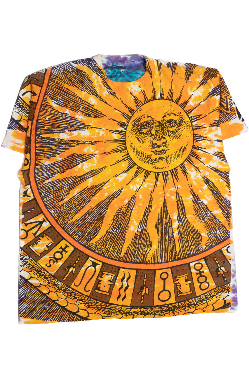 Liquid Blue Sun and Moon Single Stitch T-Shirt 8533
