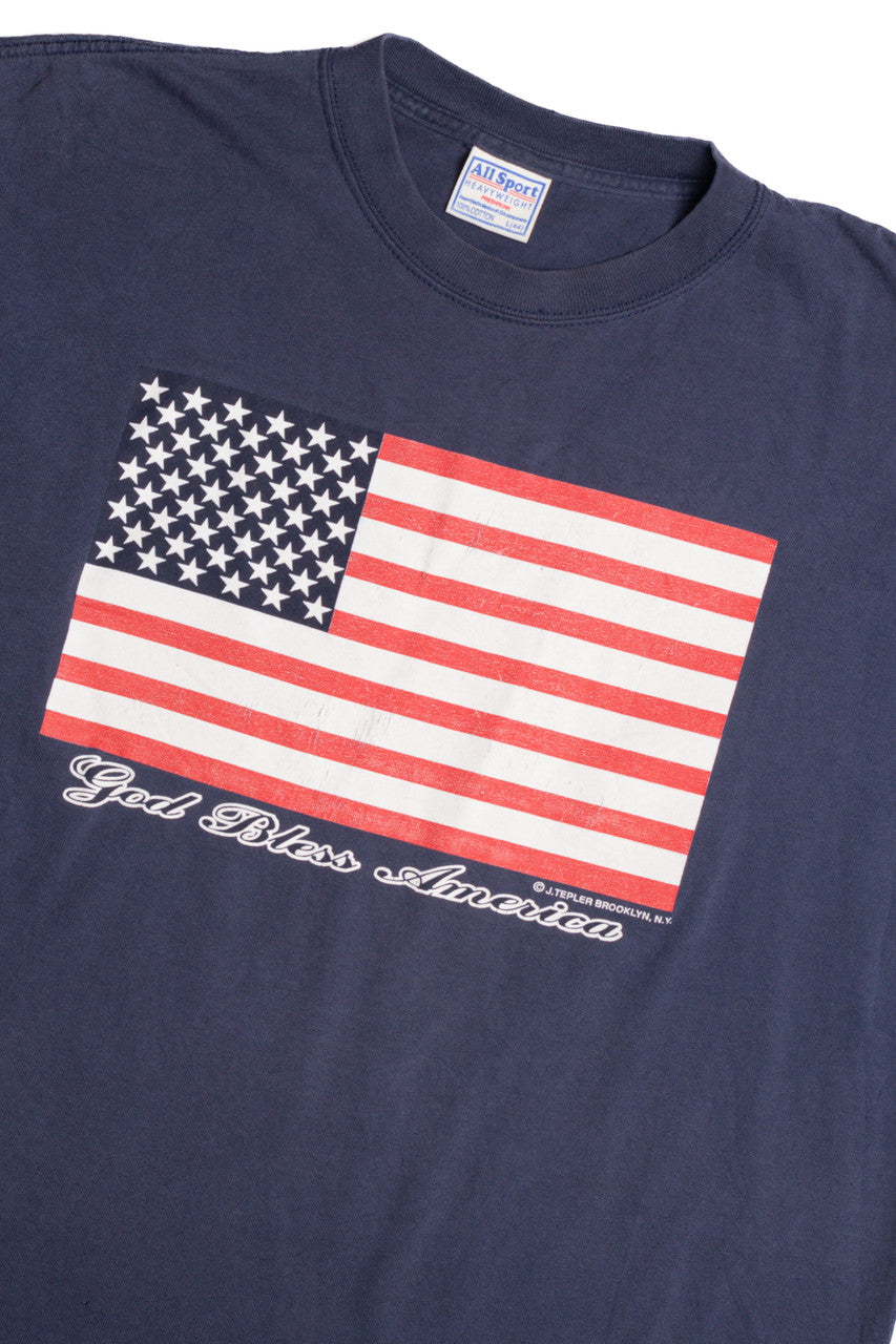 God Bless America Single Stitch T-Shirt 8564