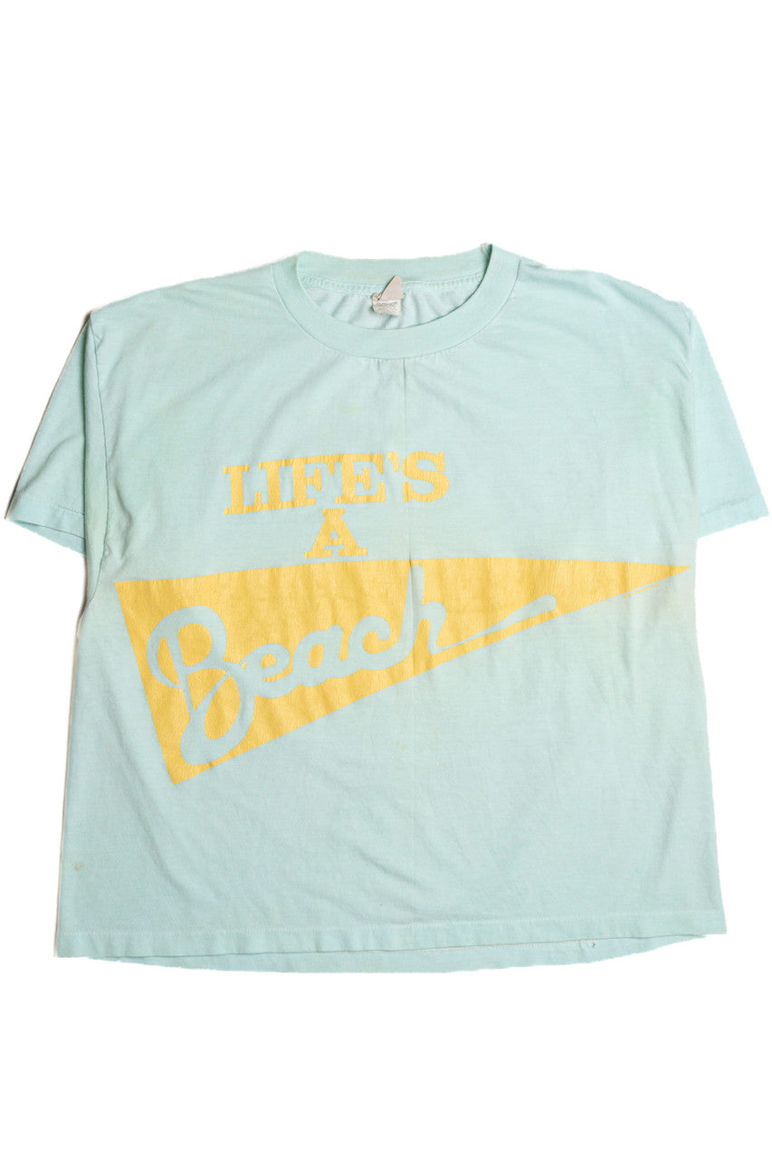 Life's a Beach Single Stitch T-Shirt 8573