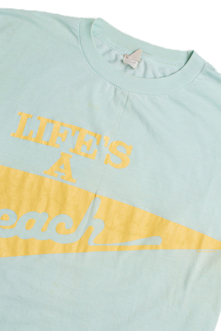 Life's a Beach Single Stitch T-Shirt 8573