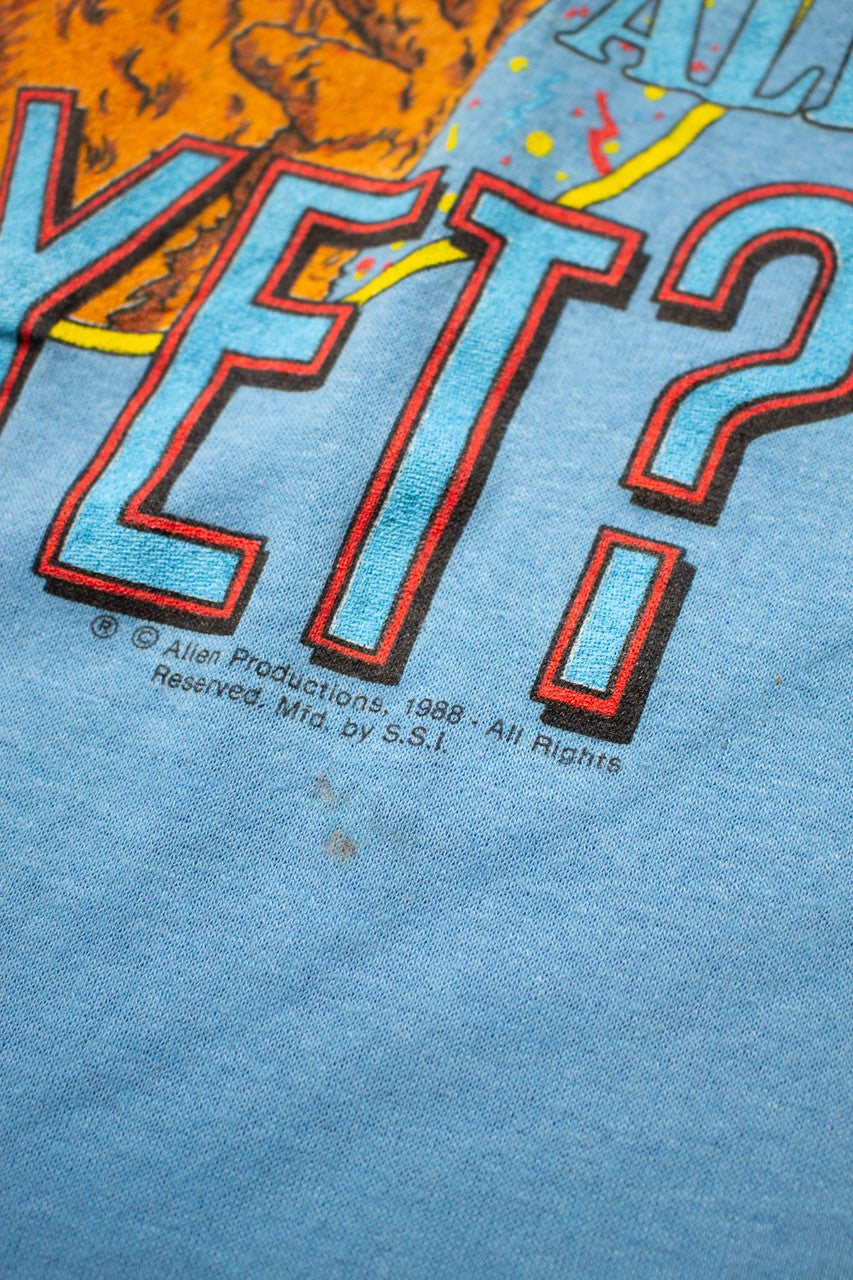 Vintage 1988 Alf "Are We Having Fun Yet" Top Half T-Shirt
