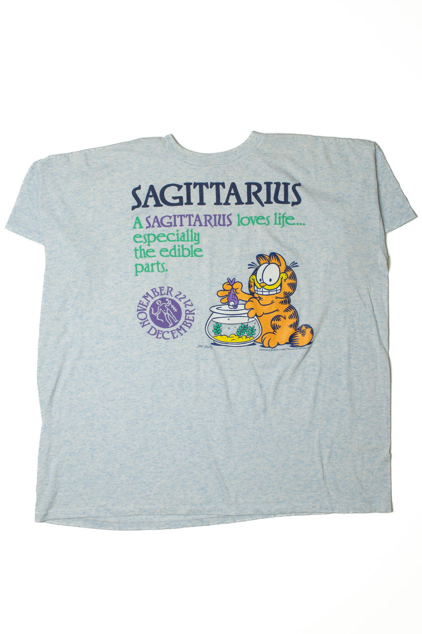 Vintage 1978 Garfield Sagittarius Astrology T-Shirt