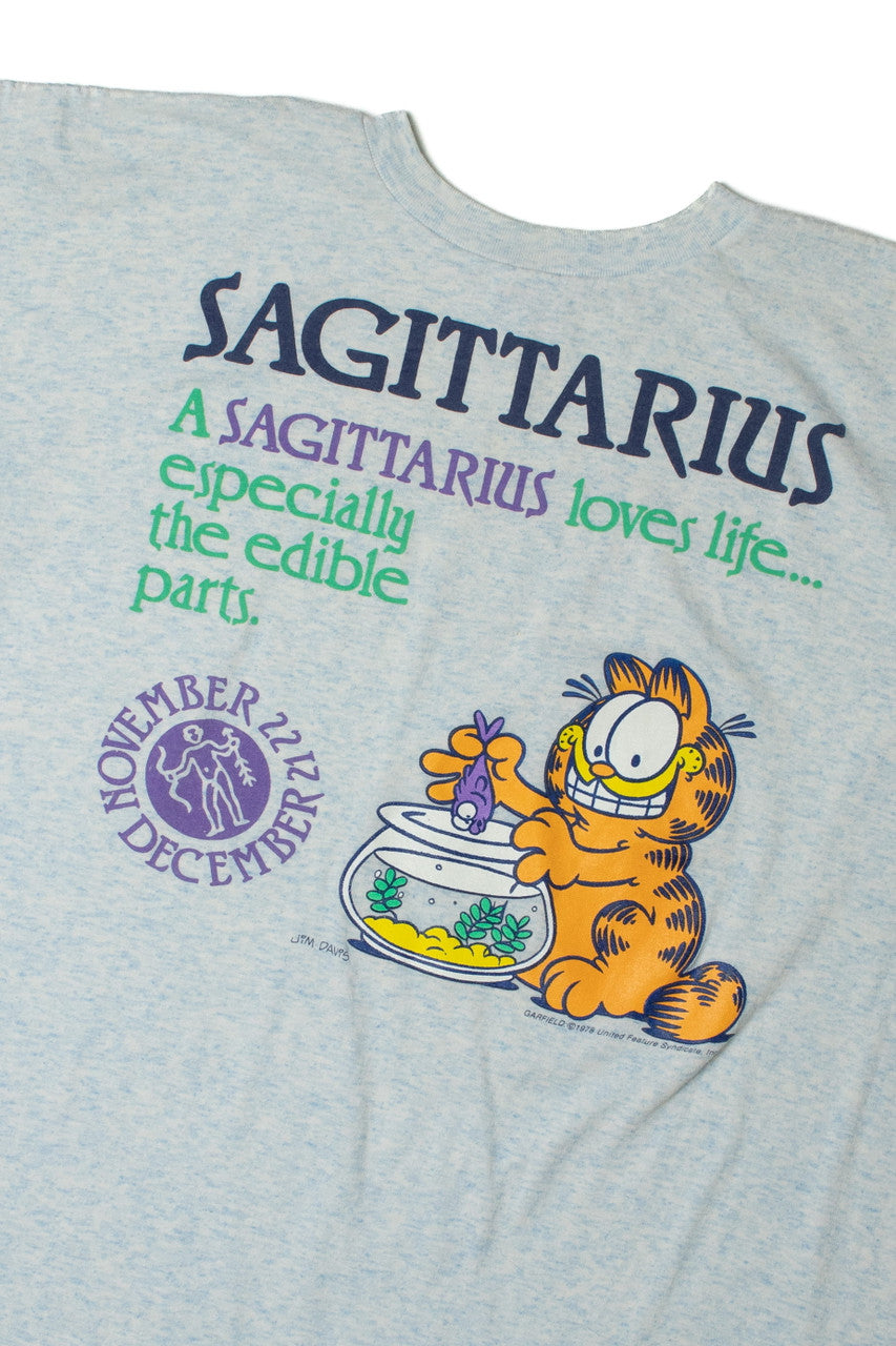 Vintage 1978 Garfield Sagittarius Astrology T-Shirt