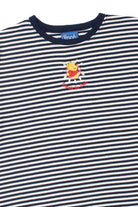 Embroidered Winnie The Pooh Striped T-Shirt