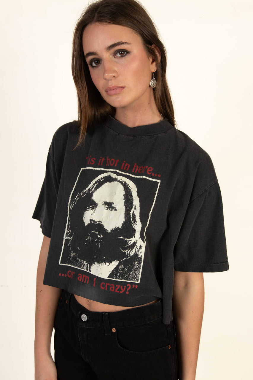 Vintage Charles Manson Cropped T-Shirt (1990s)