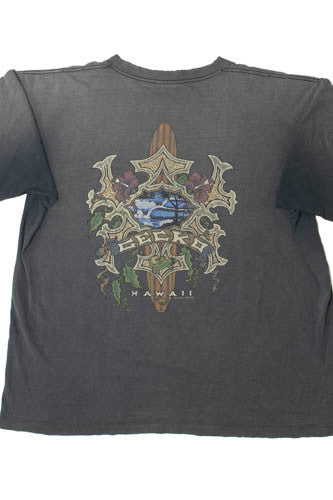 1995 Vintage Thrashed Gecko Hawaii Surfboard Single Stitch T-Shirt