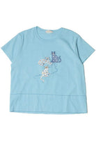 Upcycled Fabric Applique Embroidered Cats T-Shirt