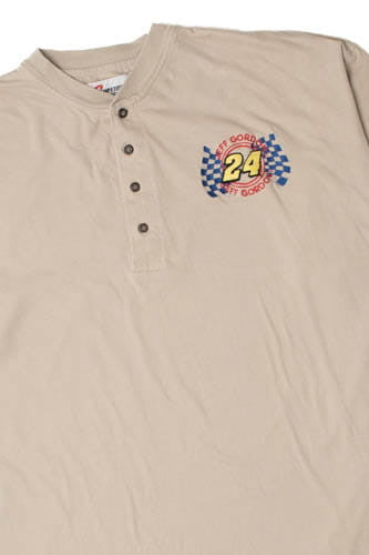 Vintage Jeff Gordon Embroidered Henley T-Shirt (1990s)