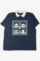 Vintage 1992 Farm Animal Built-In Collar Screen Stars T-Shirt