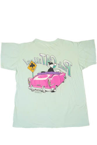 Vintage 1994 Looney Tunes Sylvester "Pink CATillac!" Warner Bros. T-Shirt