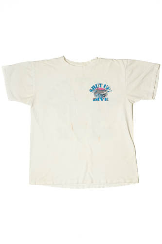 Vintage THRASHED "Shut Up! And Dive" T-Shirt