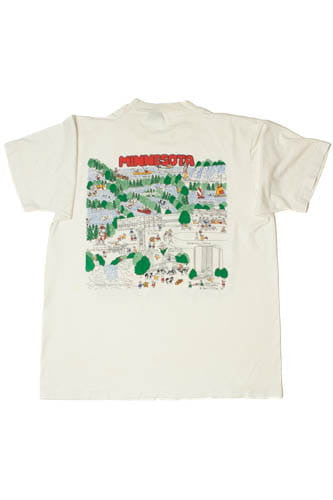 Vintage 1990's "Minnesota" Double Sided Print Single Stitch T-Shirt