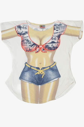 Vintage Route 66 Swimsuit Cover-Up T-Shirt (2000s)