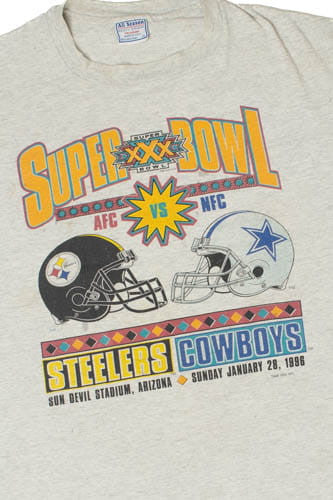 Vintage 1996 Superbowl XXX Steelers Vs. Cowboys T-Shirt