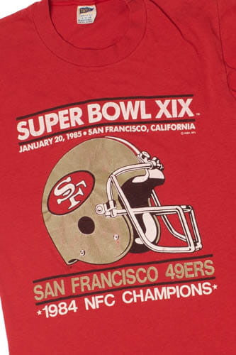 Vintage 1985 Superbowl XIX San Francisco 49ers T-Shirt (1980s)