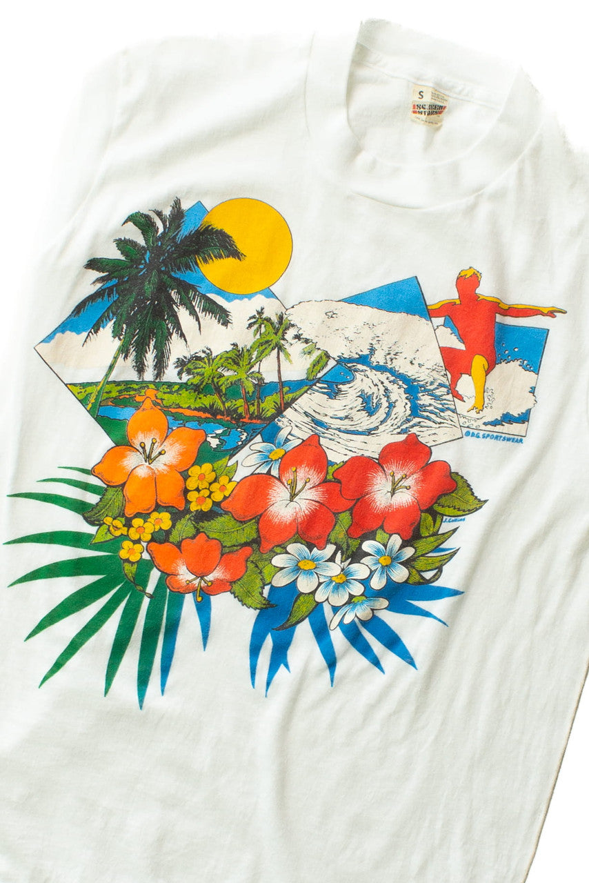 Vintage Hawaiian Muscle T-Shirt (1980s)