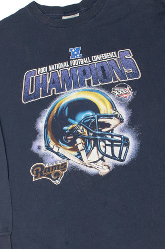 Vintage 2001 St. Louis Rams NFC Champions Long Sleeve T-Shirt