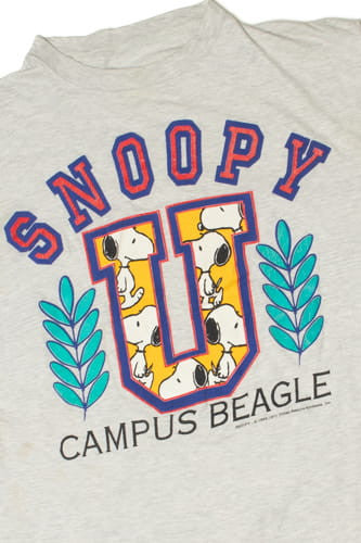 Vintage Snoopy U Campus Beagle Single Stitch T-Shirt