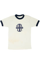 Vintage Hong Kong International School Logo Navy Ringer T-Shirt
