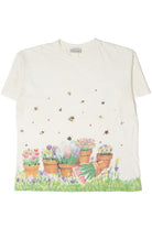 Vintage Bumble Bee Garden All Over Print T-Shirt