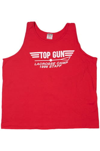 Vintage Top Gun Lacrosse Camp T-Shirt Tank Top 