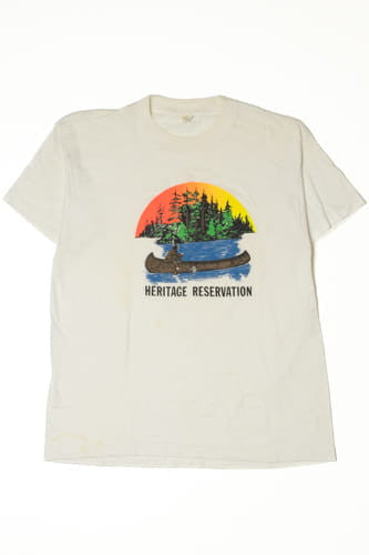 Vintage Heritage Reservation Canoe Sunset T-Shirt (1980s)