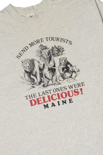 Vintage Maine Send More Tourists Bear T-Shirt