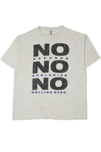 Vintage Adidas Running "No Excuses" Single Stitch T-Shirt