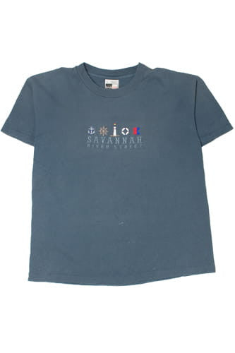 Savannah River Street Embroidered Basics T-Shirt