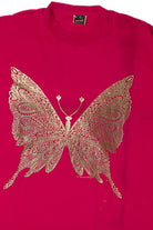 Vintage Gold Butterfly Graphic T-Shirt 9862