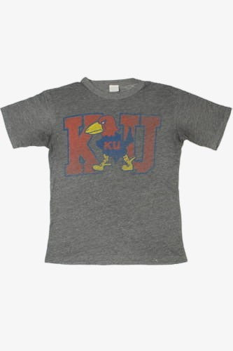 Vintage KU Kansas University Mascot Single Stitch T-Shirt