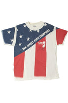 Vintage 1995 NJ State Champions American Flag All Over Print T-Shirt