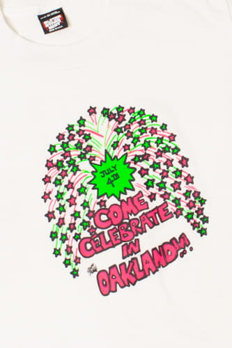 Vintage July 4th Fireworks Oakland Single Stitch T-Shirt