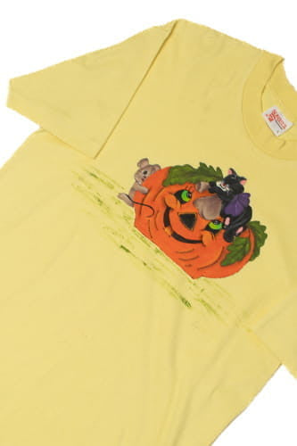 Vintage Pumpkin Kitten Mouse  Sun Belt  T-Shirt