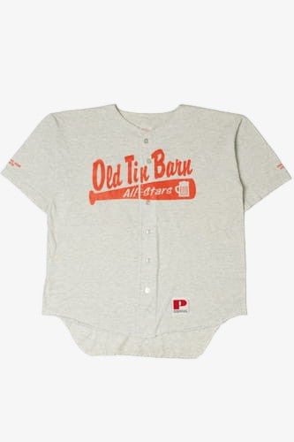 Vintage Old Tin Barn Button Up Baseball T-Shirt