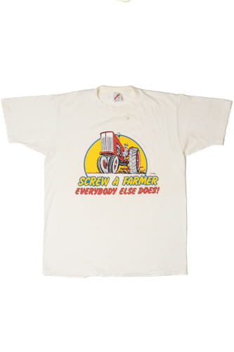 Vintage 1989 Farmer Humor T-Shirt
