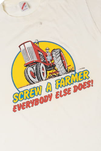 Vintage 1989 Farmer Humor T-Shirt