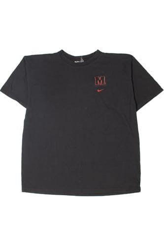 Vintage "M" Embroidered Logo With Red Outline Nike T-Shirt
