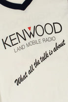 Vintage Kenwood Land Mobile Radio Navy V-Neck Ringer T-Shirt