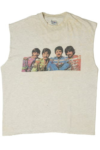 Vintage Distressed 1999 The Beatles Apple Corps Licensed Muscle T-Shirt