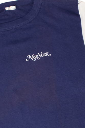 Vintage Thrashed "New York" Navy Ringer T-Shirt