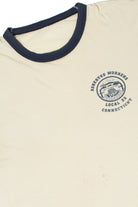 Vintage Asbestos Workers Union Logo Navy Ringer T-Shirt